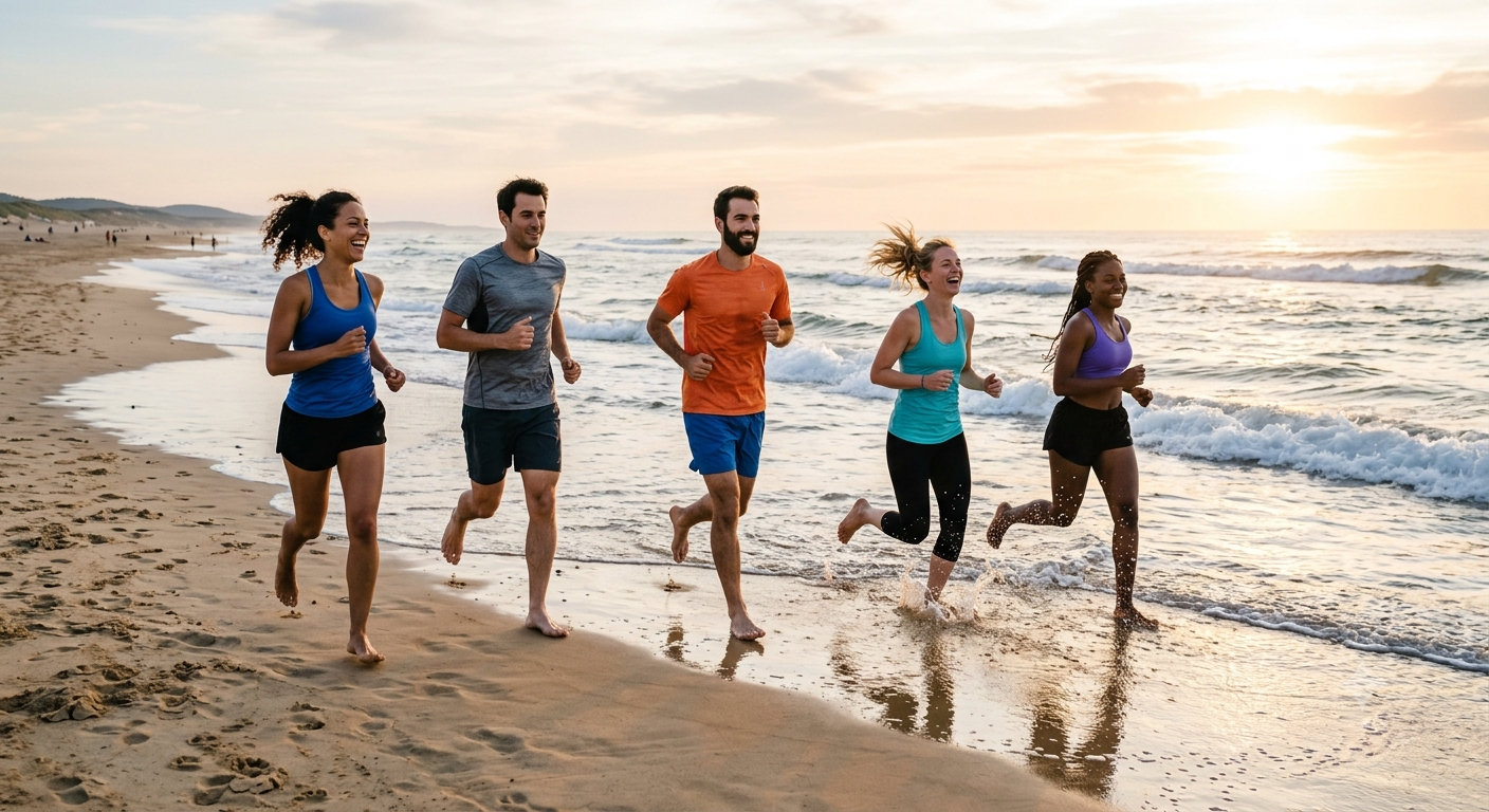 Run sur la plage